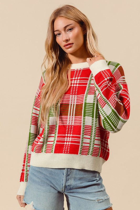 Nostalgic Plaid Sweater
