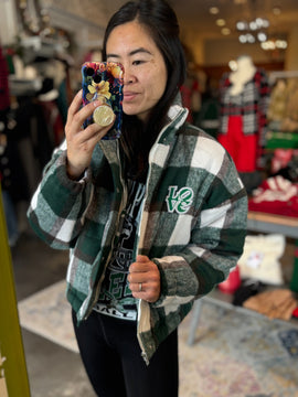 Eagles Plaid Puffer Jacket