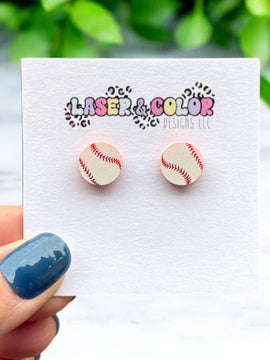 Baseball Stud Earrings
