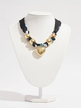 Puffy Charm Heart Necklace