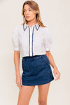 Braidy Denim Skorts