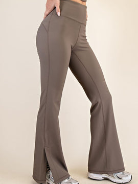 In Motion Ribbed Flared Leggings