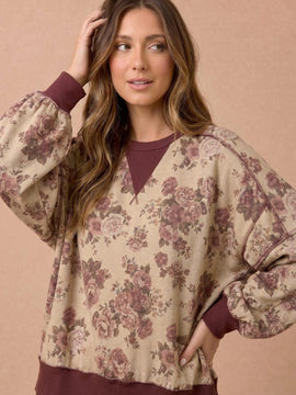 Telly Floral Fleece Top