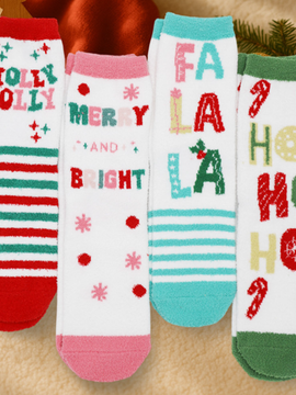 All The Cheer Fuzzy Socks