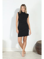 Mel Sleeveless Hi Neck Dress