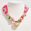 Puffy Charm Heart Necklace