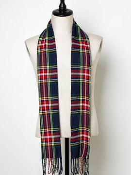 Salvin Plaid Tassel Scarf