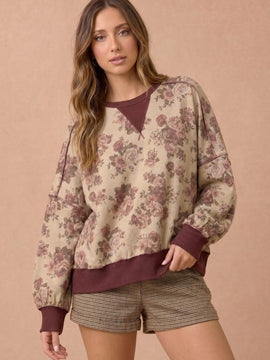 Telly Floral Fleece Top