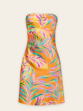 Palm Vista Strapless Dress