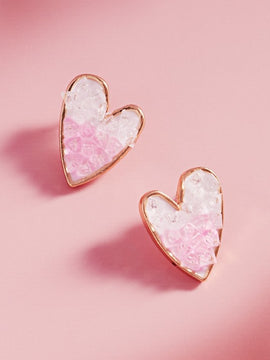 Enamel Heart Studs