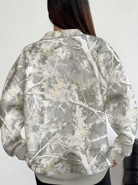 Lylah Camo 1/4 Zip Top