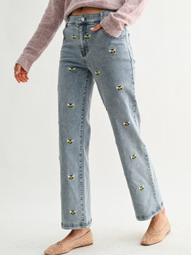 Bee Happy Straight Leg Jeans