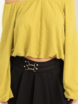 Cherlyn Textured Off Shoulder Top