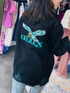 Eagles End All Distressed Patch Jacket