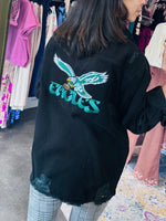 Eagles End All Distressed Patch Jacket