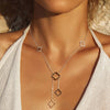 Quatrefoil Station Necklace: Rhodium