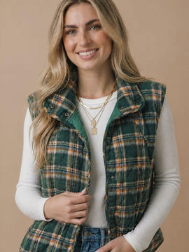 Harrison Quilted Plaid Vest
