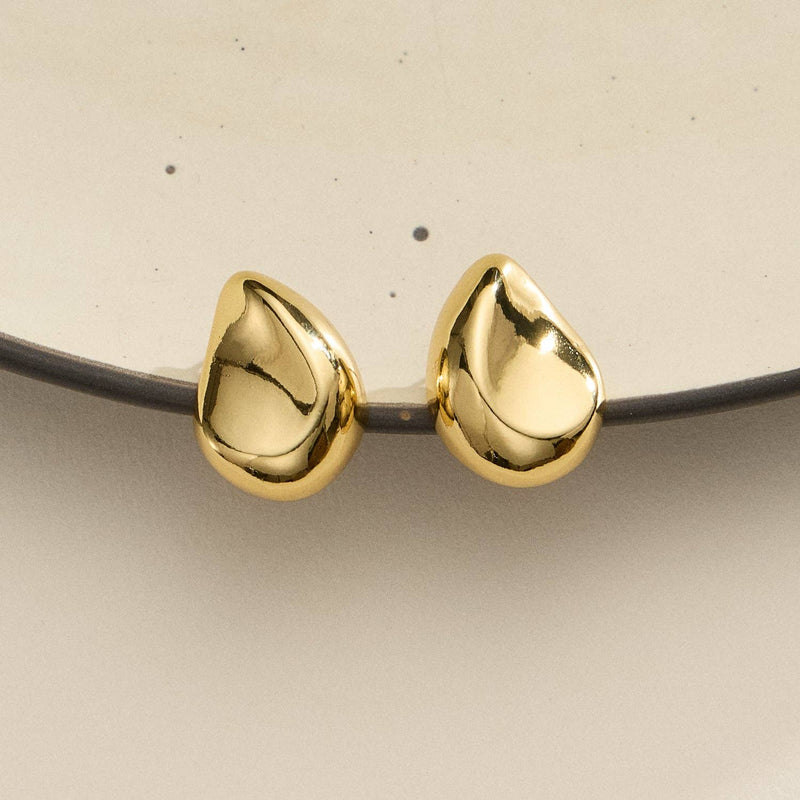 Modern Sculptural Teardrop Earrings