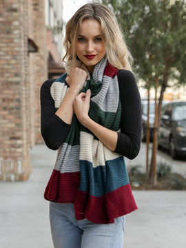 Collegiate Rib Knit Scarf