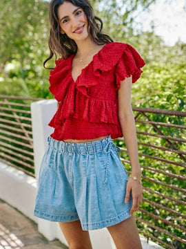 Mikey Ruffle Top