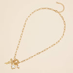 Embrace Charm Necklace with Clover and Pearl