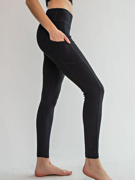 Refresh Ribbed Leggings with Pocket