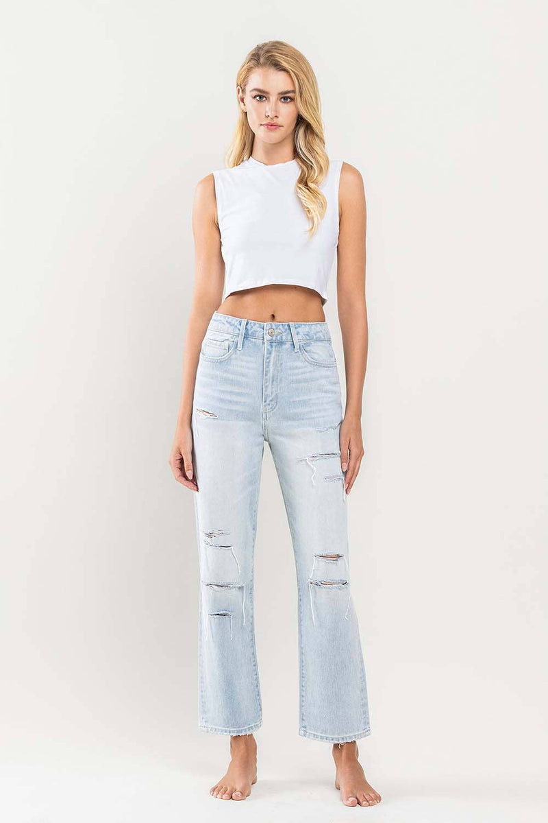 Youth Crop Distressed Denim – Nich Boutique