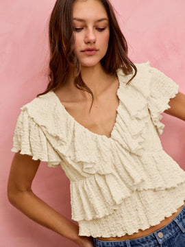 Mikey Ruffle Top
