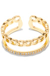 Chain Cut Out Pave Ring