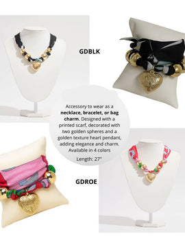 Puffy Charm Heart Necklace