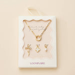 Embrace Charm Necklace with Clover and Pearl