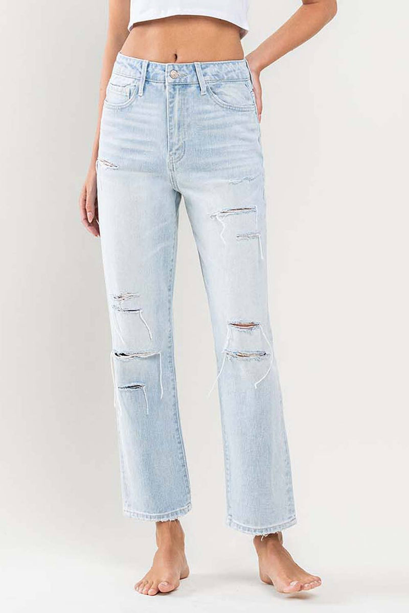 Youth Crop Distressed Denim