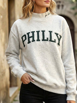 Philly Go Birds Mock Neck Top