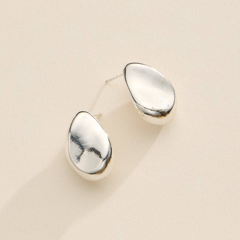 Modern Sculptural Teardrop Earrings