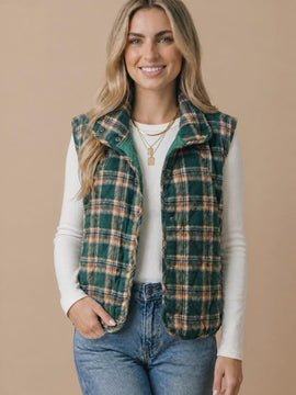 Harrison Quilted Plaid Vest