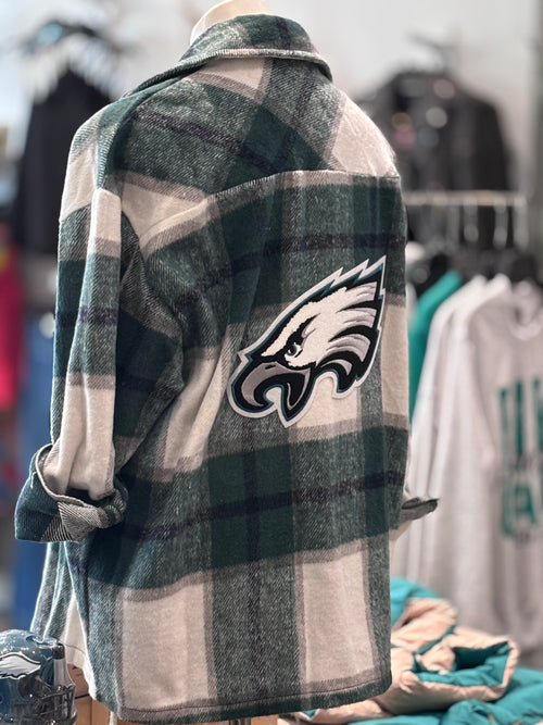 Eagles Head Into The Wind Flannel Shacket
