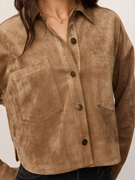 All Day Crop Suede Jacket