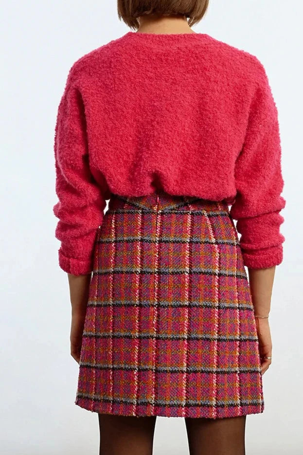 Allison Plaid Wool Skirt