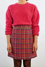 Allison Plaid Wool Skirt