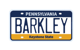 Barkley License Plate Sticker