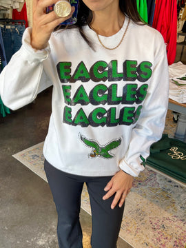 Eagles Bling Repeat Crewneck