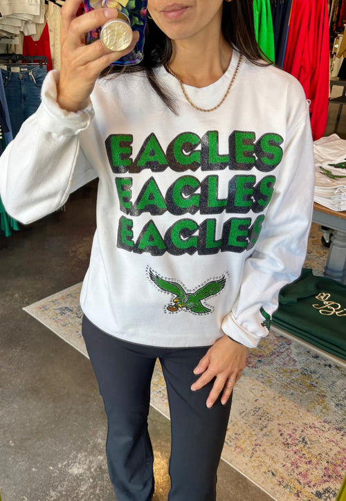 Eagles Bling Repeat Crewneck
