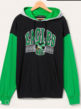 Eagles Tri Color Block Hoodie