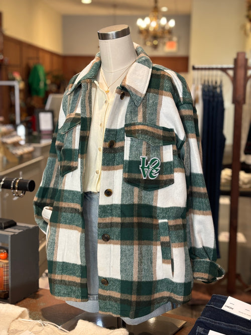 Eagles Play On Flannel Shacket