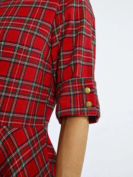 Gomez Plaid Shirt Dress