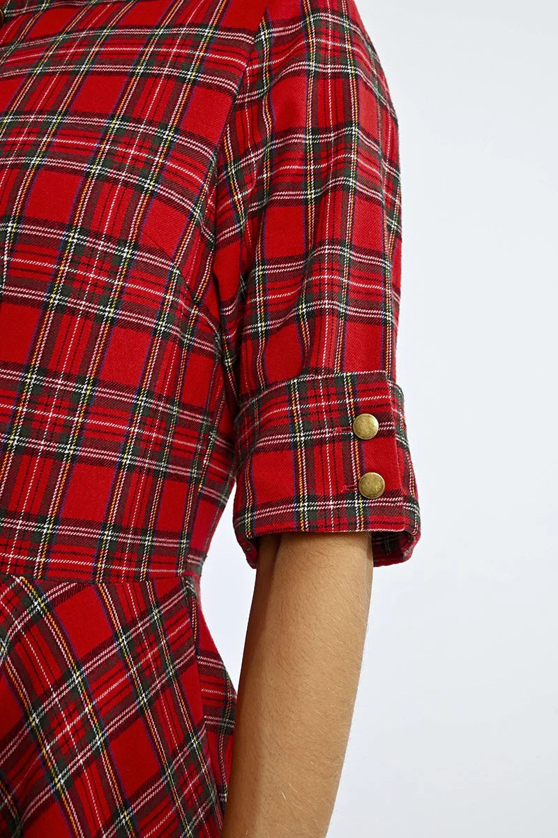 Gomez Plaid Shirt Dress