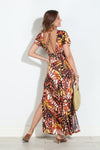 Kaileen Deep V Maxi Dress