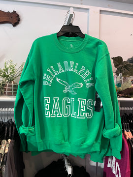 Eagles Outline Crew Neck Sweathirt