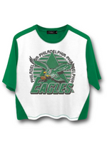 Eagles Color Block Crop Tee