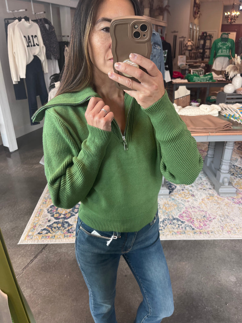 Lovelia Quarter Zip Sweater